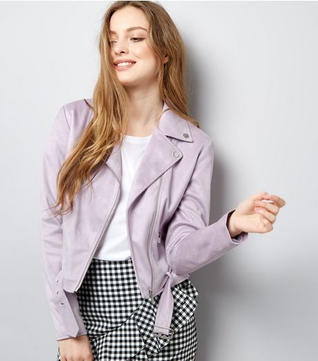 Lilac Suedette Jacket | New Look
