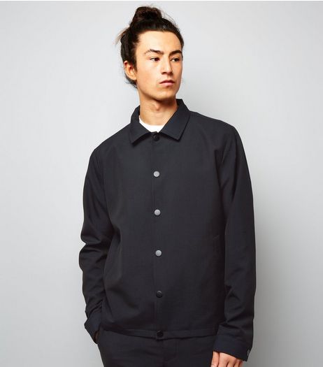 Navy Pinstripe Tailored Coach Jacket | New Look