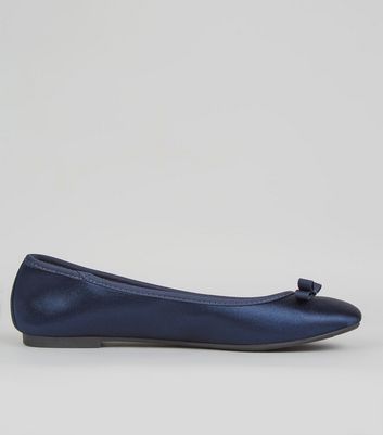 navy ballet pumps wide fit