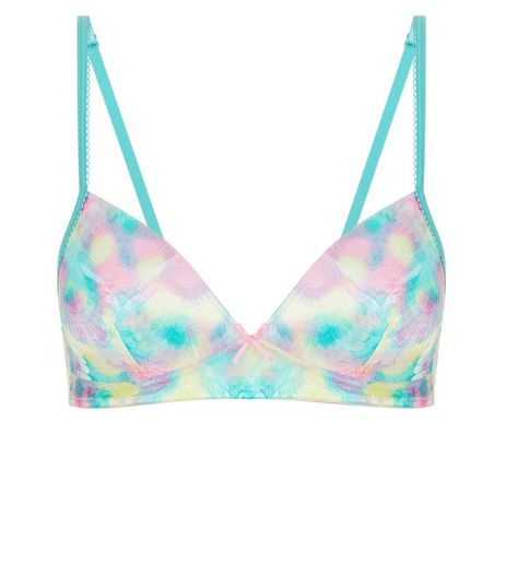 Teens Turquoise Tie Dye Lace Bralet | New Look