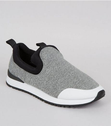 Grey Contrast Trim and Toe Plimsolls | New Look