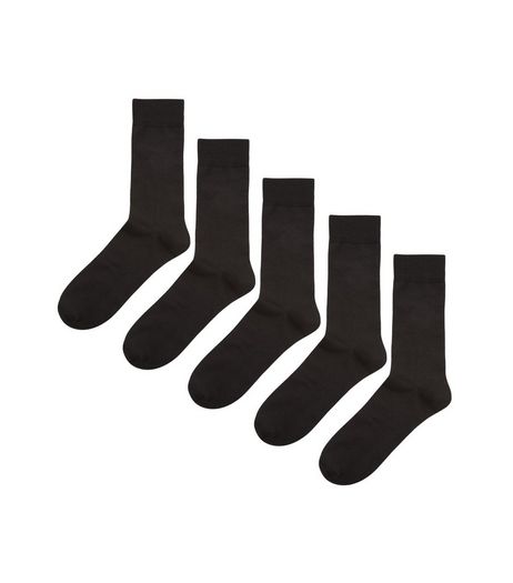 5 Pack Black Socks | New Look