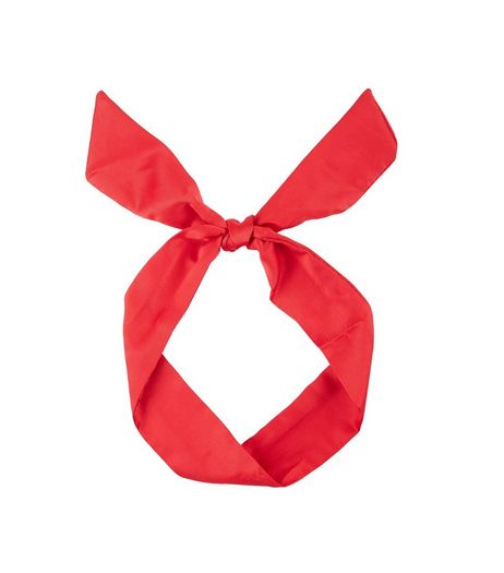 Red Sateen Neck Tie | New Look