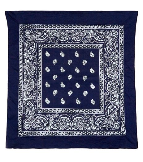 Navy Paisley Print Sequin Bandana | New Look