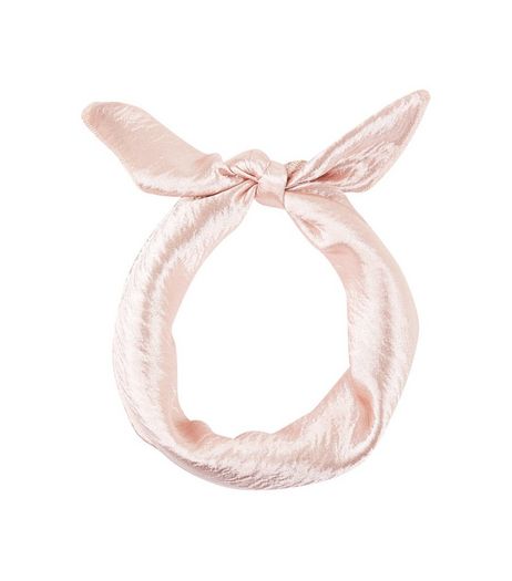 Candy Pink Sateen Bandana | New Look