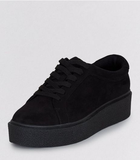 Teens Black Suedette Creepers | New Look
