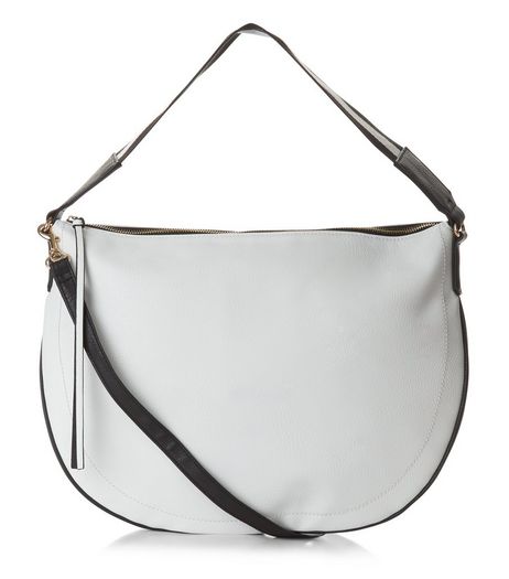 White Contrast Stripe Strap Tote Bag | New Look