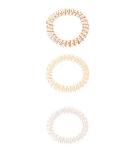 3 Pack Clear Irridesecent Spiral Bobbles | New Look