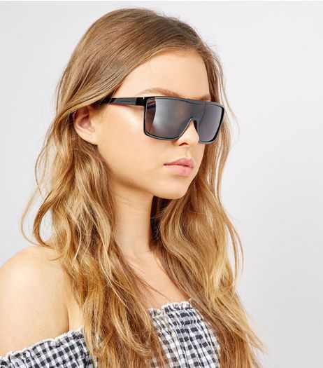 Black Square Oversized Sunglasses | New Look