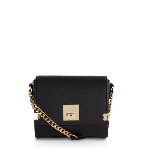 Black Textured Mini Cross Body Bag | New Look