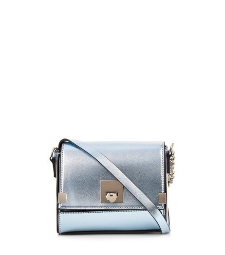 Blue Metallic Cross Body Box Bag | New Look