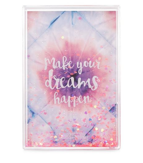 Pink Make Your Dreams Happen Shake It Frame | New Look