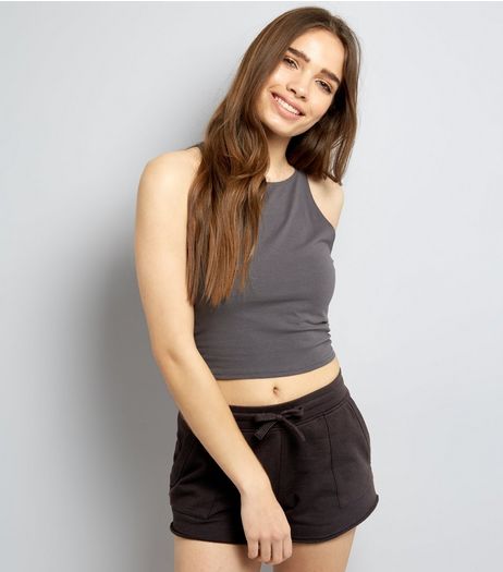Black Tie Waist Jersey Shorts | New Look