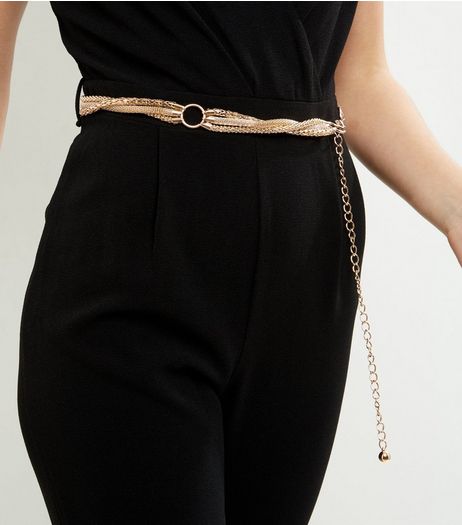 Gold Twisted Chain Waist Belt | New Look