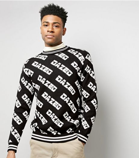 Black Dazed Knitted Jumper | New Look