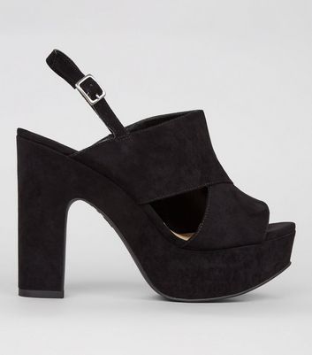 black suede heels wide fit