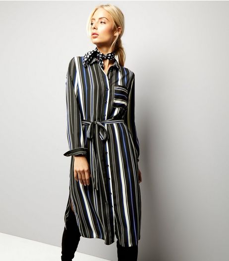 Blue Stripe Midi Shirt Dress | New Look