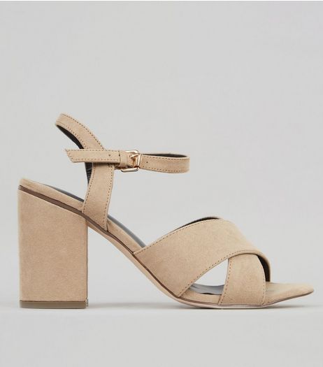 Mink Cross Strap Heels | New Look