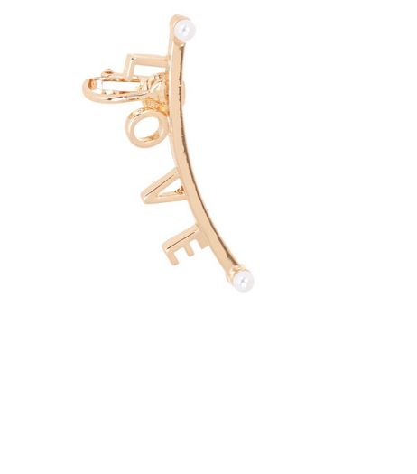 Gold Love Ear Cuff | New Look