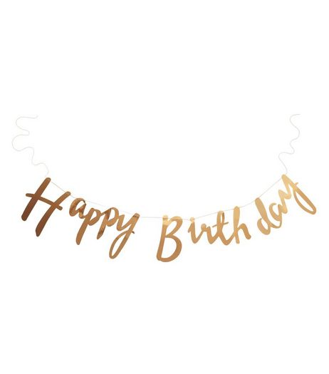 Gold Foil Happy Birthday Bunting | New Look
