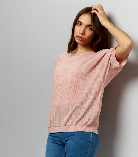 Pink Pleated Top | New Look