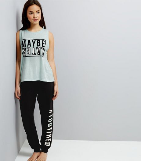 Teens Mint Green Maybe Later Pyjama Set | New Look
