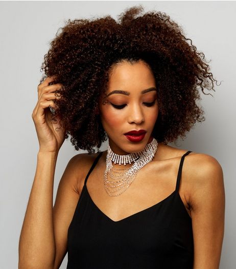 Gold Diamante Chain Drape Necklace | New Look