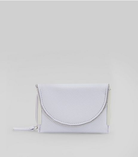 Lilac Zip Edge Fold Over Purse | New Look