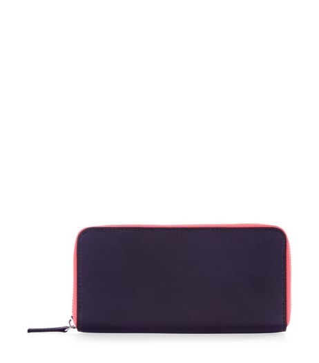 Black Neon Trim Purse | New Look