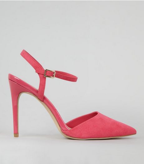 Pink Ankle Strap Pointed Court Shoes | New Look