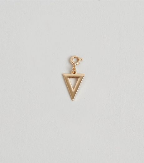 Gold Triangle Charm | New Look
