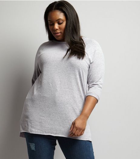 Curves Lilac 3/4 Sleeve Tunic | New Look