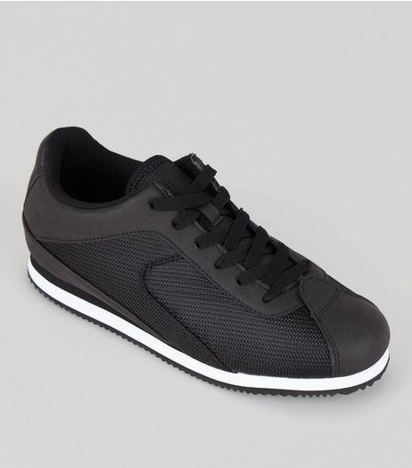 Black Contrast Stripe Chunky Trainers | New Look