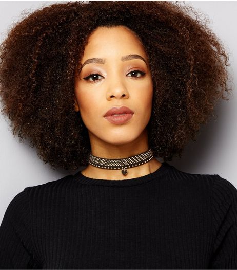 2 Pack Black Studded Chokers | New Look