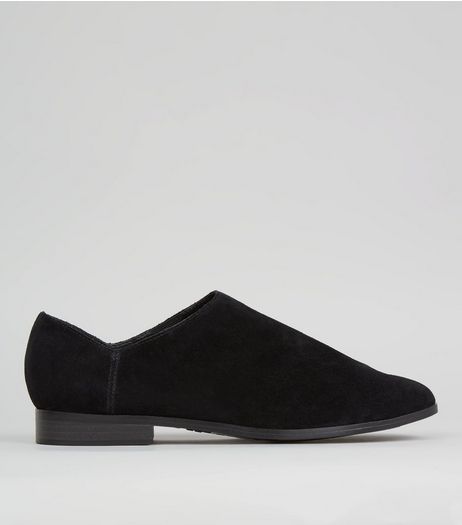 Black Suede High Vamp Shoes | New Look