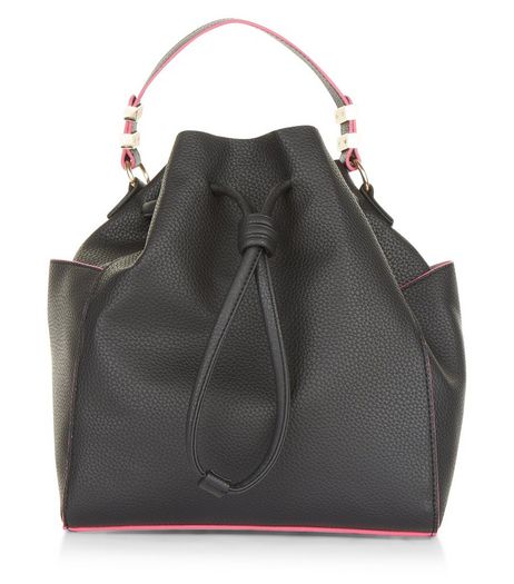 Black Drawstring Duffle Backpack | New Look