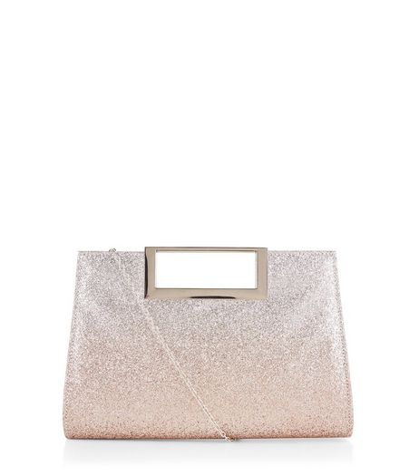 Gold Glitter Metal Handle Bag | New Look