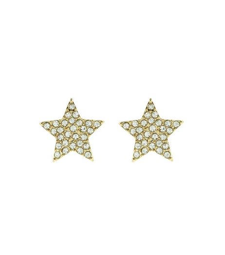 Gold Crystal Star Studs | New Look