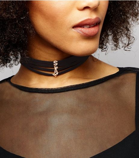 Black Layered Slay Choker | New Look