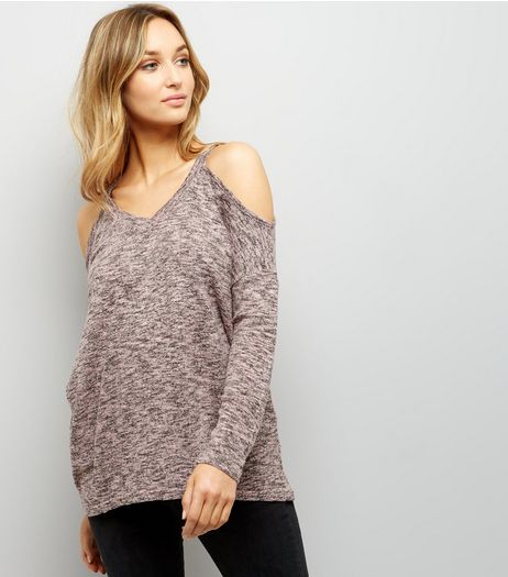 Pink Cold Shoulder Long Sleeve Top | New Look