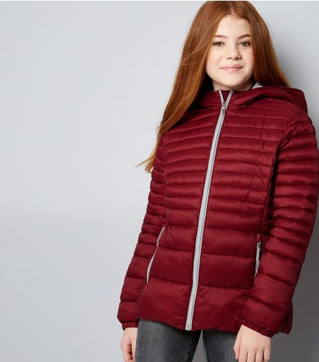 Teens Red Lightweight Puffer Jacket | New Look