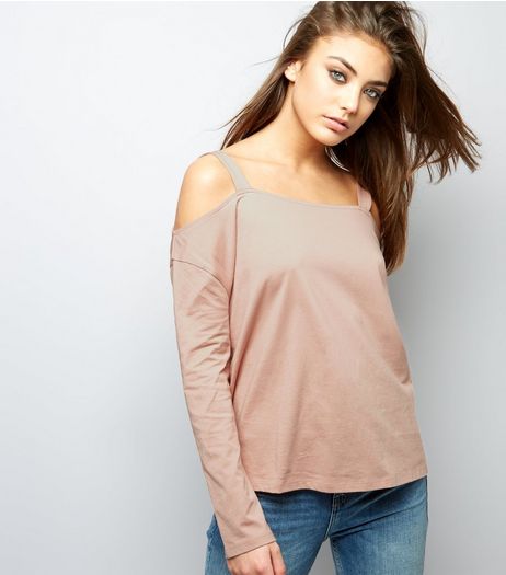 Light Brown Cold Shoulder Top | New Look