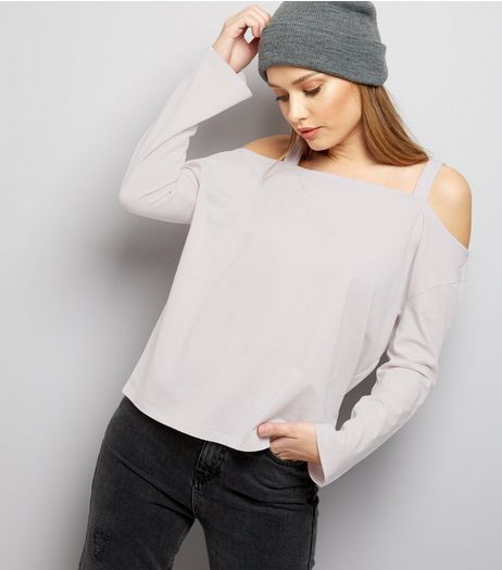 Lilac Cold Shoulder Top | New Look