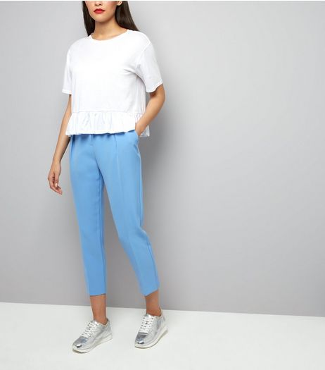 Pale Blue Pleat Front Trousers | New Look