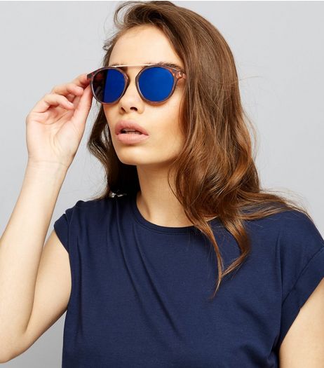 Brown Tortoiseshell Double Bar Sunglasses | New Look