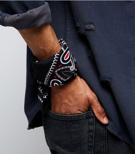 Black Paisley Print Bandana | New Look