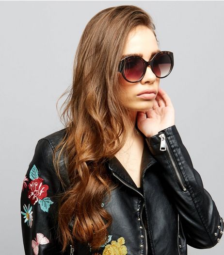 Brown Chunky Arm Tortoiseshell Sunglasses | New Look