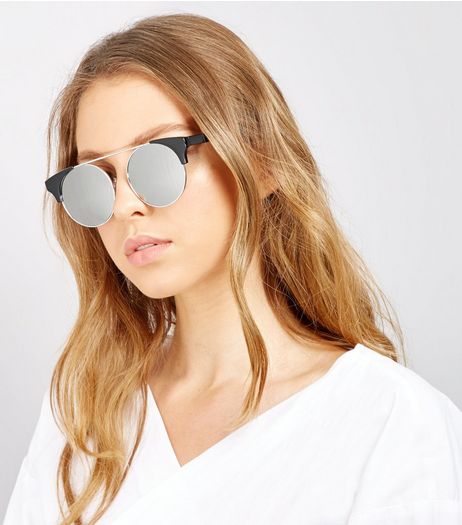 Black Mirror Lens Sunglasses | New Look
