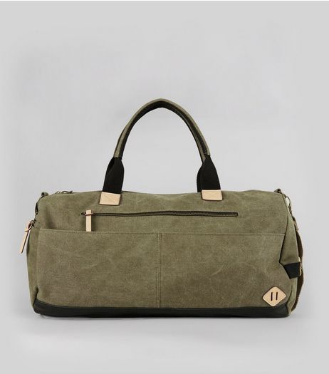 Khaki Contrast Holdall | New Look