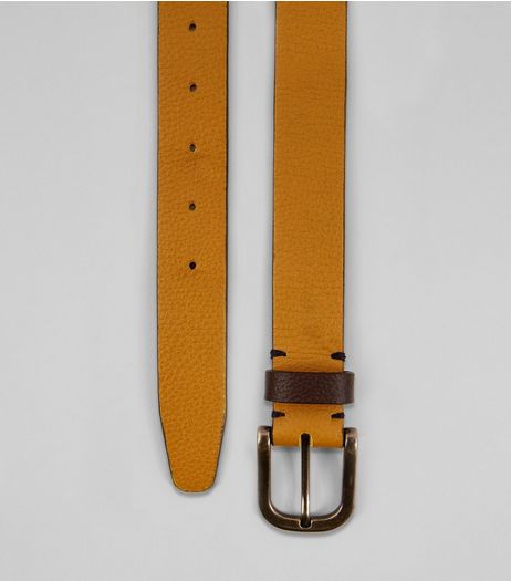 Yellow Leather Belt | New Look